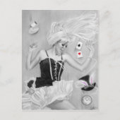 Gothic Alice in Wonderland Falling Briefkaart (Voorkant)