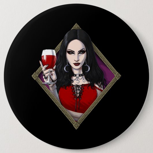 Gothic Alien Witch Ronde Button 6,0 Cm (Voorkant)