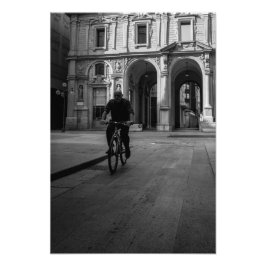gothic alley-fietser foto afdruk