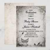 Gothic alternatieve meisje babyshower uitnodiging (Voorkant / Achterkant)