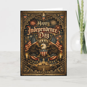 Gothic Americana Gelukkige Onafhankelijkheidsdag Feestdagen Kaart