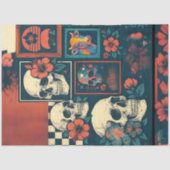 Gothic Americana Mood Board Collage Decoupage Tissuepapier (Voorkant)