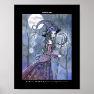 Gothic Amethyst Witch Poster van Molly Harrison