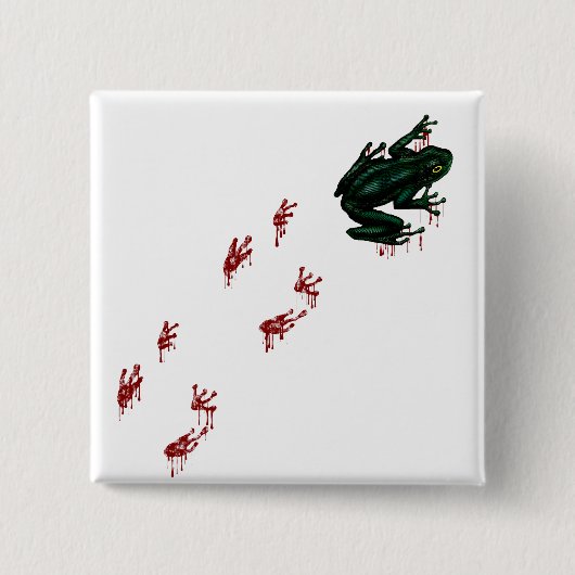 Gothic Amphibian Vierkante Button 5,1 Cm (Voorkant)