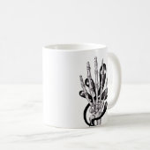 Gothic Anatomie Skeleton Hand Spooky Ghosts Koffiemok (Voorkant rechts)