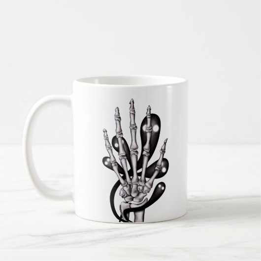 Gothic Anatomie Skeleton Hand Spooky Ghosts Koffiemok (Links)