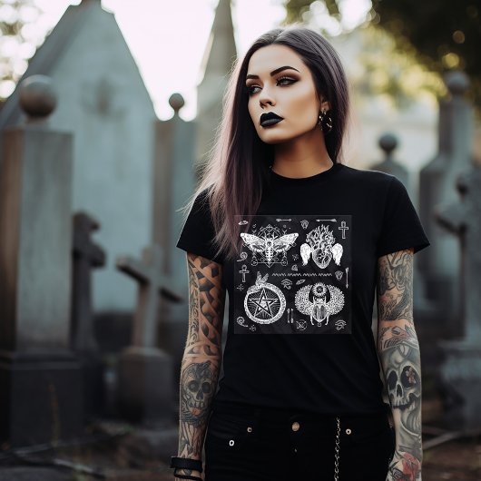 Gothic and Witchy Symbols T-shirt