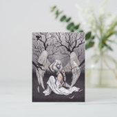 Gothic Angel Black White Hope wanhoop Briefkaart (Staand voorkant)
