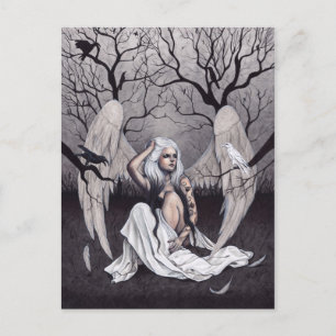 Gothic Angel Black White Hope wanhoop Briefkaart