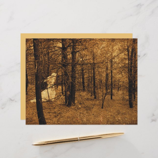 Gothic  Angel Brown Forest Trees (Voorkant / Achterkant in situ)