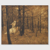 Gothic  Angel Brown Forest Trees Cadeaupapier (Vlak)