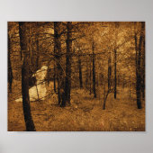 Gothic  Angel Brown Forest Trees Poster (Voorkant)