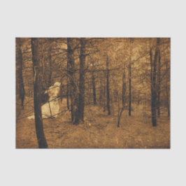 Gothic  Angel Brown Forest Trees Tissuepapier