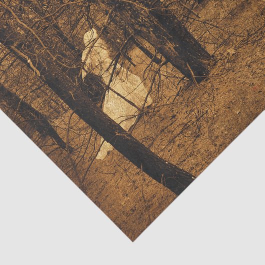 Gothic Angel Brown Forest Trees Tissuepapier (Detail)