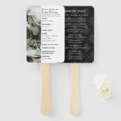 Gothic Angel Elegant Wedding Program Fans Handwaaier (Voorkant en achterkant)