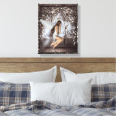 Gothic Angel en haar dove dove doek Canvas Afdruk (Insitu (Slaapkamer))