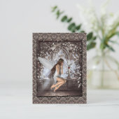 Gothic Angel en haar hond Briefkaart (Staand voorkant)