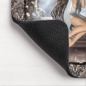 Gothic Angel en haar hond Muismat (Hoek)