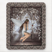 Gothic Angel en haar hond Muismat (Voorkant)