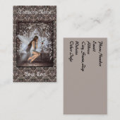Gothic Angel en haar hond Visitekaartje (Voorkant / Achterkant)