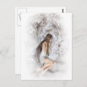 Gothic Angel en her Dove Vignette Briefkaart (Voorkant / Achterkant)