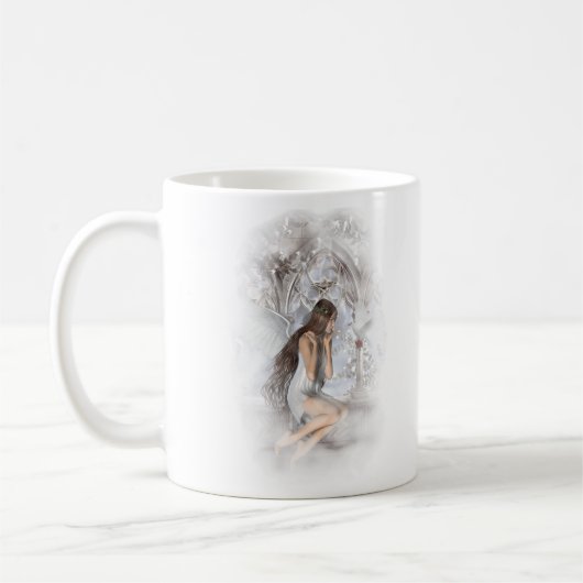 Gothic Angel en her Dove Vignette Koffiemok (Links)
