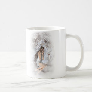 Gothic Angel en her Dove Vignette Koffiemok