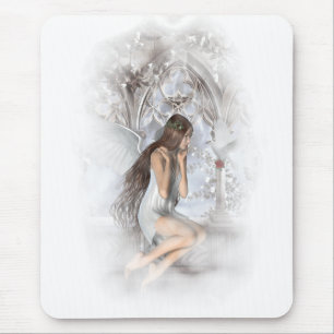 Gothic Angel en her Dove Vignette Muismat