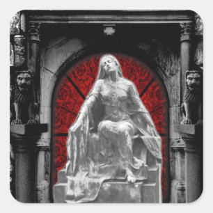 Gothic Angel Fantasy Art Vierkante Sticker