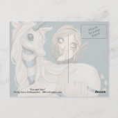 Gothic angel-fee met eenhoorn-briefkaart briefkaart (Achterkant)