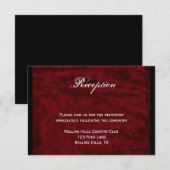 Gothic Angel on Red Velvet Wedding Reception Kaart (Voorkant / Achterkant)