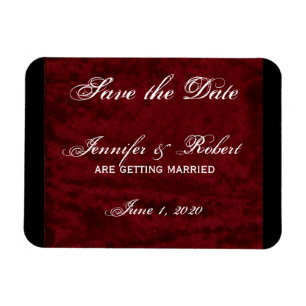 Gothic Angel op Red Velvet Save the Date Magneet