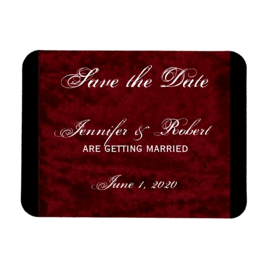 Gothic Angel op Red Velvet Save the Date Magneet (Horizontaal)