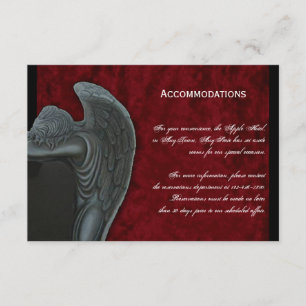 Gothic Angel op Red Velvet Wedding Accomodations Informatiekaartje