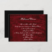 Gothic Angel Red Velvet Wedding Rehearsal Dinner Kaart (Voorkant / Achterkant)