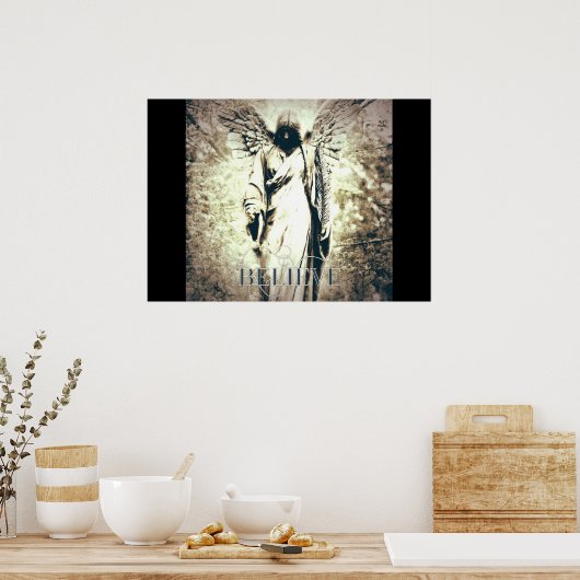 Gothic angel  rustige kunst gelooft poster (Keuken)