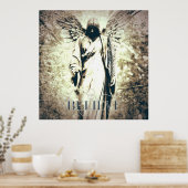 Gothic angel  rustige kunst gelooft poster (Keuken)