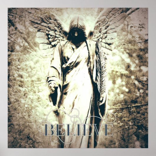 Gothic angel  rustige kunst gelooft poster (Voorkant)