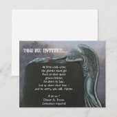 Gothic Angel Tombstone op begraafplaats Halloween  Kaart (Voorkant / Achterkant)