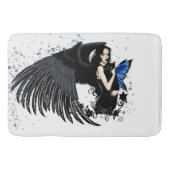 Gothic Angel Wings Black Cat Badmat (Voorkant)