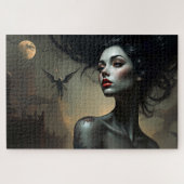 Gothic Angel Woman - Dark Fantasy Art Legpuzzel (Horizontaal)