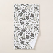 Gothic Animal Skull met Flowers Pattern Bad Handdoek (Handdoek)