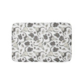 Gothic Animal Skull met Flowers Pattern Badmat (Voorkant)