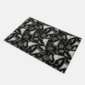 Gothic Animal Skull met Flowers Pattern Deurmat (Schuin)