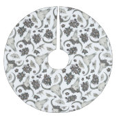 Gothic Animal Skull met Flowers Pattern Kerstboom Rok (Voorkant)