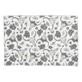 Gothic Animal Skull met Flowers Pattern Kussensloop (Voorkant)
