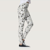 Gothic Animal Skull met Flowers Pattern Leggings (Rechts)