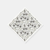 Gothic Animal Skull met Flowers Pattern Servet (Hoek)