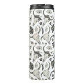 Gothic Animal Skull met Flowers Pattern Thermosbeker (Achterkant)