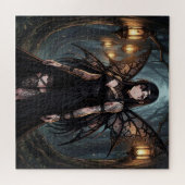 Gothic Anime Fairy Girl in Enchanted Forest Legpuzzel (Horizontaal)